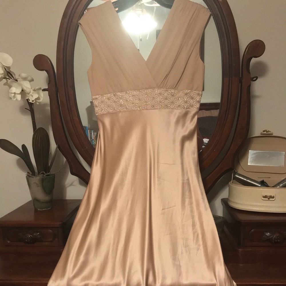 Gold Cocktail Dress with beading